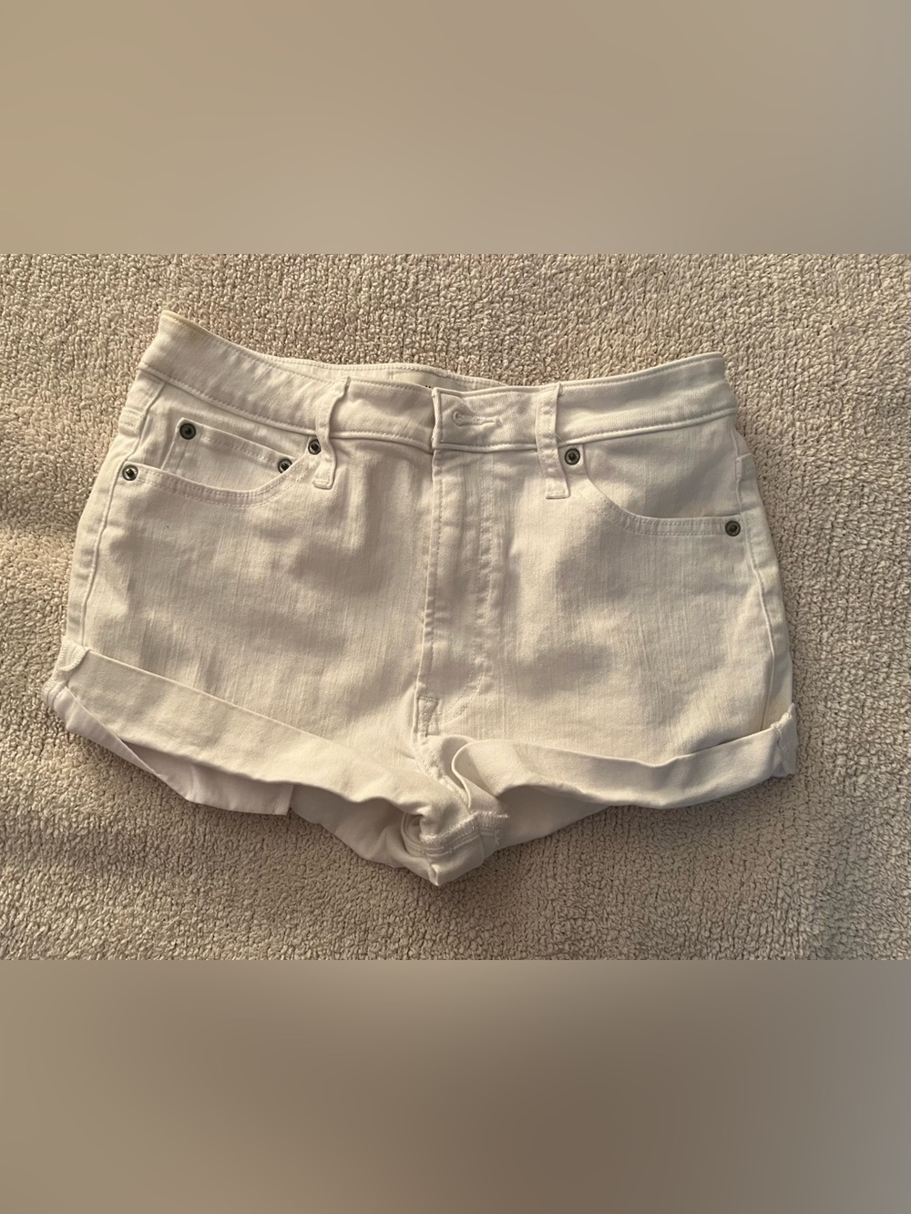 Abercrombie and Fitch White Women's Denim High Rise Shorts Size 27